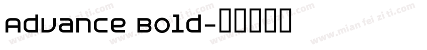 Advance Bold字体转换